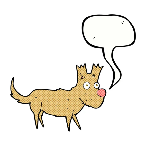 Cartoon schattig hondje met spraakbel — Stockvector