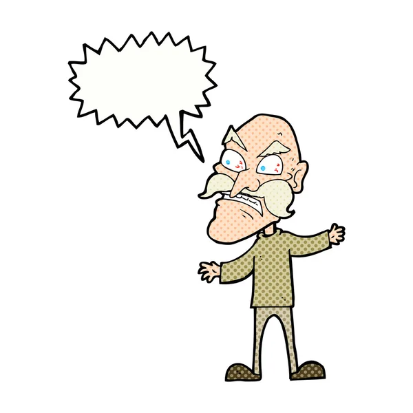 卡通片《脾气暴躁的老头》 — 图库矢量图片