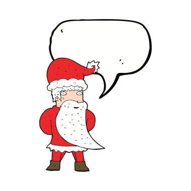 Konuşma balonlu çizgi film Noel Baba