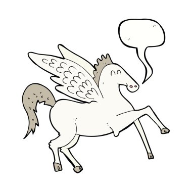 Konuşma baloncuklu çizgi film Pegasus