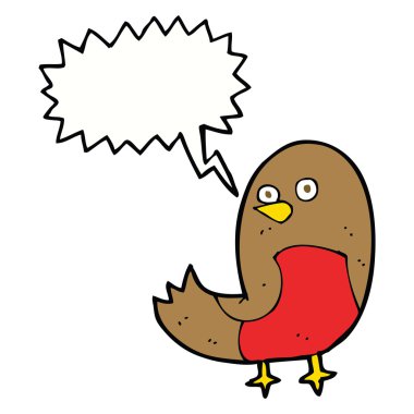 Konuşma balonlu çizgi robin