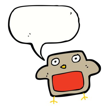 Konuşma balonlu çizgi robin