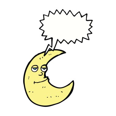 Konuşma baloncuklu mutlu çizgi film ayı