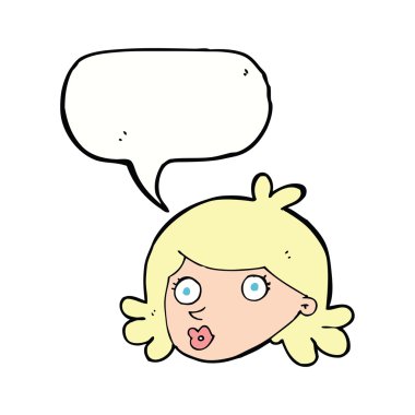 Konuşma baloncuklu güzel bir çizgi film.