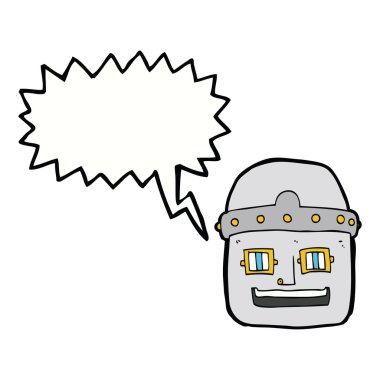 çizgi film robot kafa ile konuşma balonu