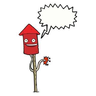 Konuşma baloncuklu havai fişek gösterisi