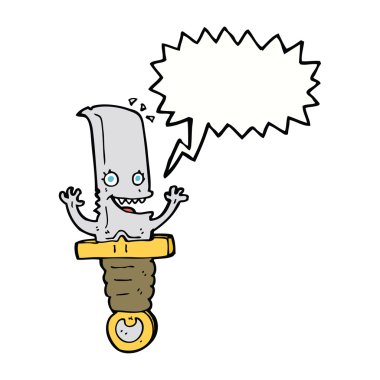 Konuşma baloncuklu çılgın çizgi film karakteri.