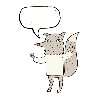 Konuşma baloncuklu çizgi film kurdu.