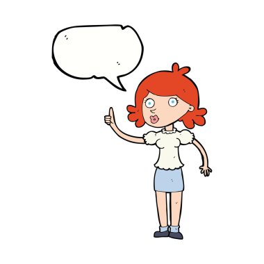 konuşma balonu fikirle kadınla çizgi film