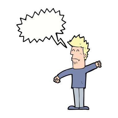 çizgi film adamı konuşma balonuyla strese soktu