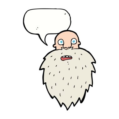 çizgi film sakallı adam konuşma baloncuğu ile