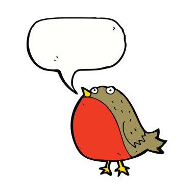 Konuşma balonlu çizgi robin