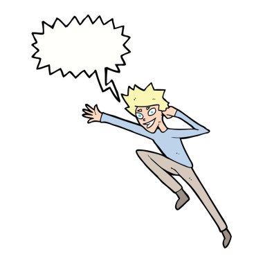 Konuşma balonlu çizgi film atlayıcısı.