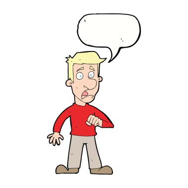 karikatür adamı konuşma balonuyla şok etti