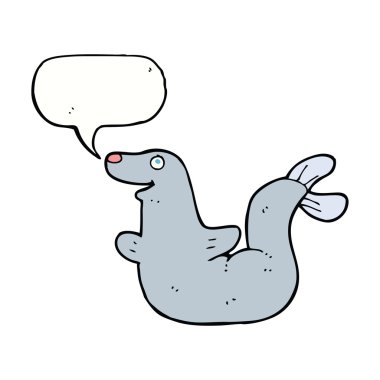 Konuşma baloncuklu çizgi film mührü