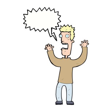 Çizgi film konuşma balonuyla adamı dehşete düşürdü.