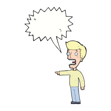 Çizgi film konuşma balonuyla adamı dehşete düşürdü.