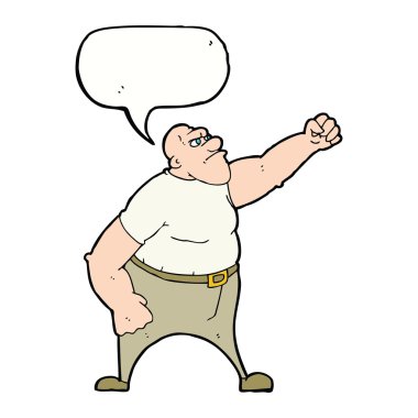 çizgi film kızgın adam konuşma baloncuğu ile