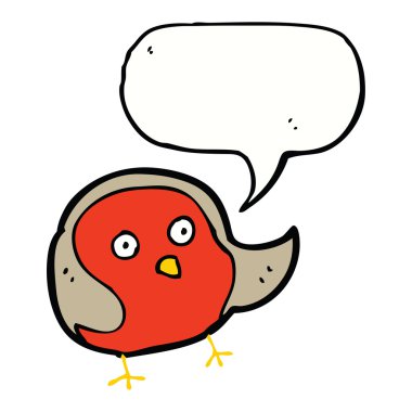 Konuşma balonlu çizgi robin