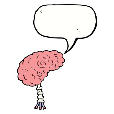 Konuşma baloncuklu çizgi film beyni