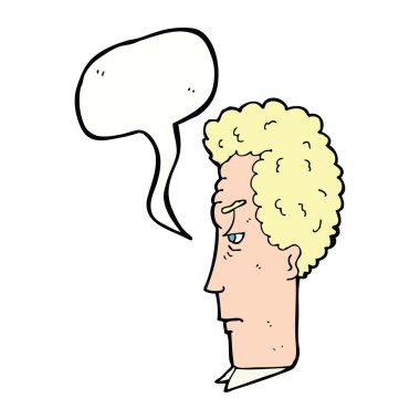 karikatür konuşma baloncuğu ile rahatsız adam