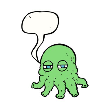 Konuşma baloncuklu uzaylı yüzü