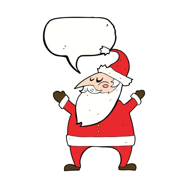 Cartoon santa claus with speech bubble — Stock Vector