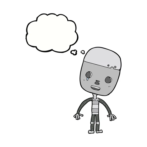 具有言语泡沫的卡通机器人 — 图库矢量图片