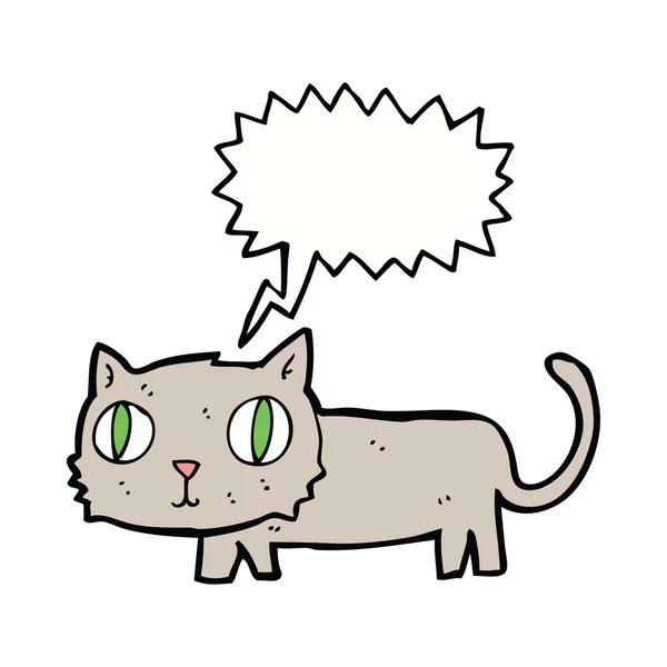 Cartoon kat met tekstballon — Stockvector