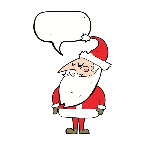 Cartoon santa claus met spraakbel — Stockvector