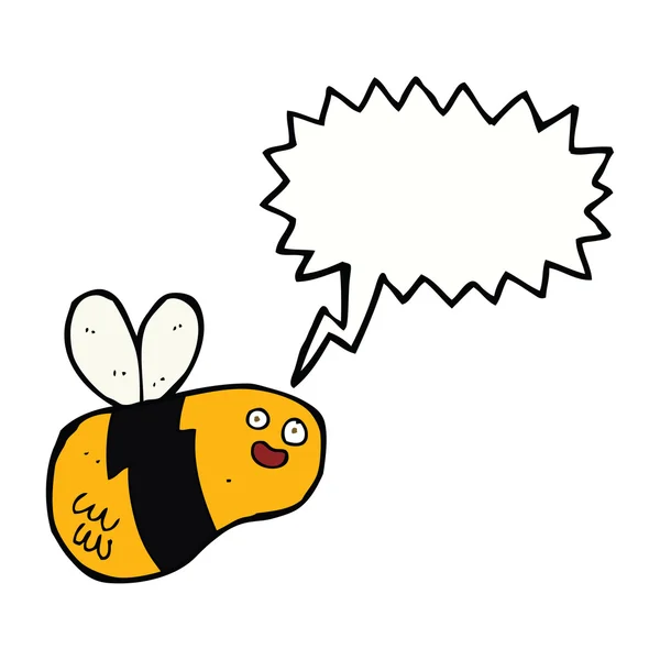 Abeille de dessin animé avec bulle de parole — Image vectorielle