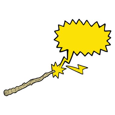 Konuşma baloncuklu sihirli değnek