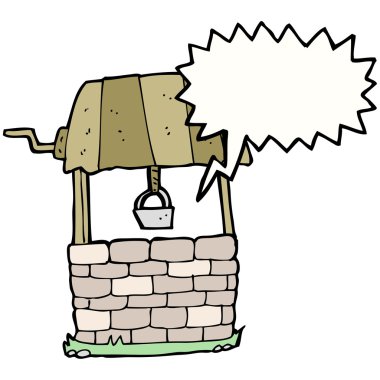 Konuşma baloncuğu ile dilek kuyusu