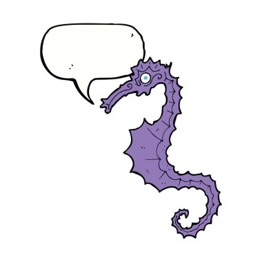 Konuşma baloncuklu karton deniz atı