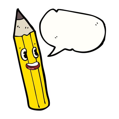 Konuşma baloncuklu çizgi film kalemi