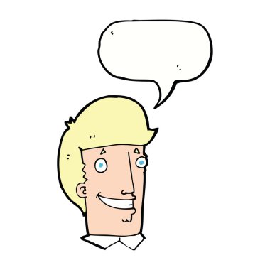 çizgi film mutlu adam konuşma baloncuğu ile