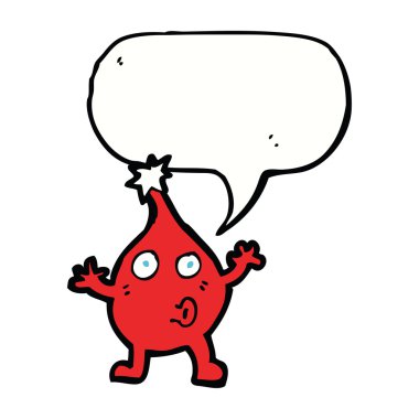 Konuşma balonlu komik noel karakteri