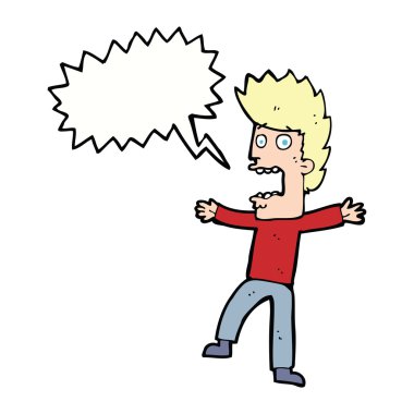 Çizgi film konuşma balonuyla adamı dehşete düşürdü.