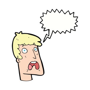 karikatür adamı konuşma balonuyla şok etti