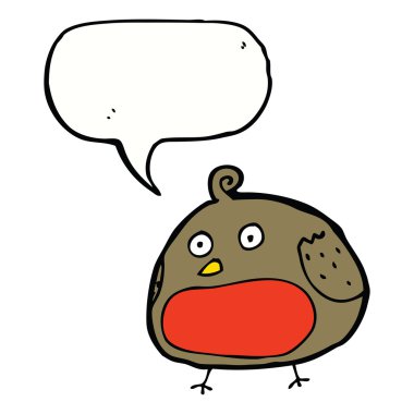 Konuşma balonlu çizgi robin