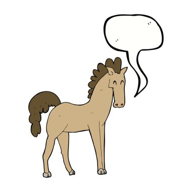 Konuşma baloncuklu çizgi film atı