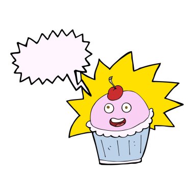 Konuşma balonlu çizgi film keki.