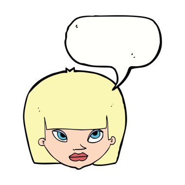 karikatür rahatsız kadınla konuşma balonu