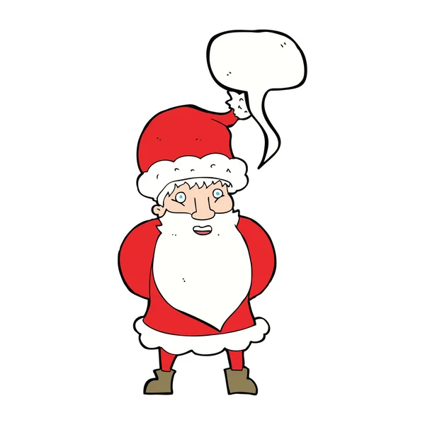 Dibujos animados Santa Claus con burbuja de habla — Vector de stock