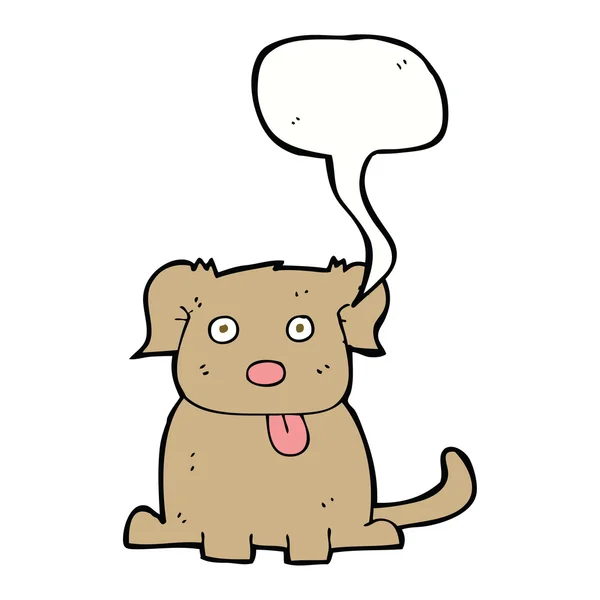 スピーチバブル付きの漫画犬 — ストックベクタ