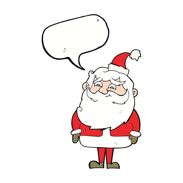 Cartoon santa claus with speech bubble — Stock Vector