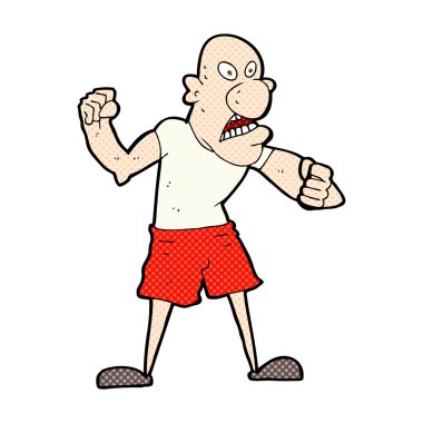 komik karikatür şiddetli birisi