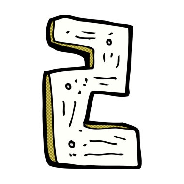 komik karikatür ahşap numarası