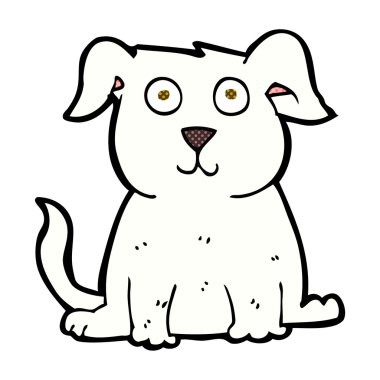 komik karikatür mutlu köpek