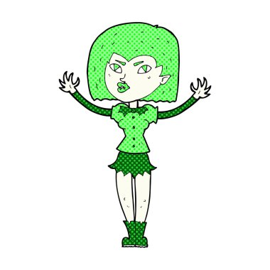 komik karikatür vampir kız